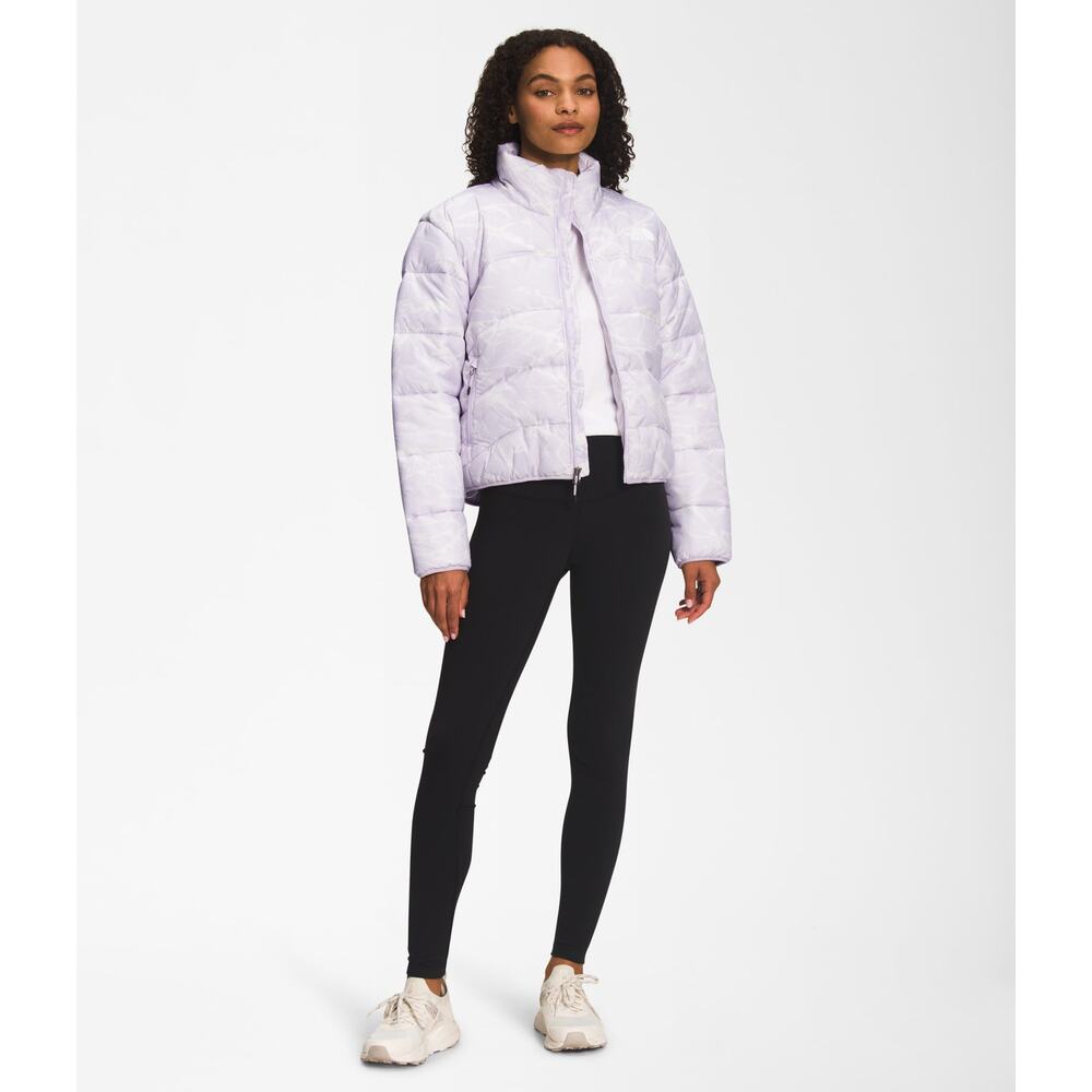 NWT The North Face TNF 2000 Puffer Lavender Print Jacket Women's Size Large